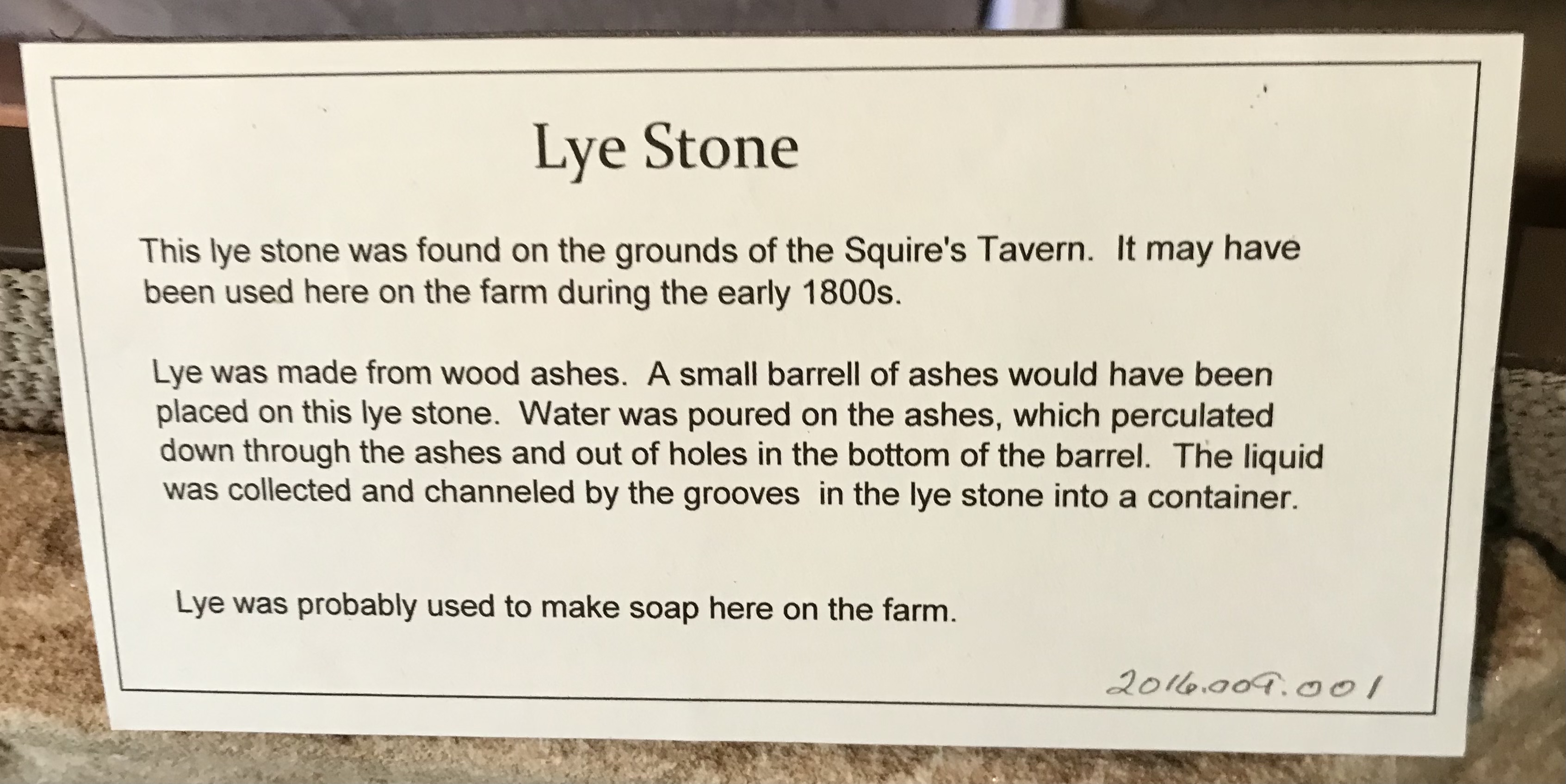 Soap making stone - Westport Historical Society